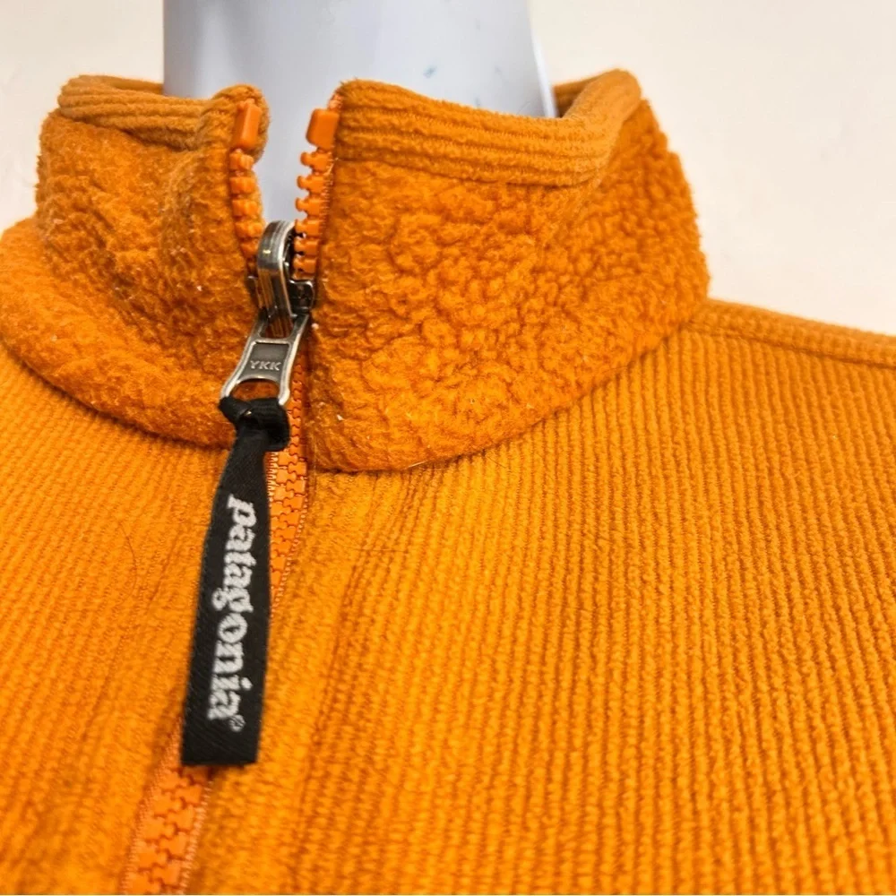 Patagonia Vintage Women’s Synchilla Fleece Full-Zip Jacket Size M Rust Orange